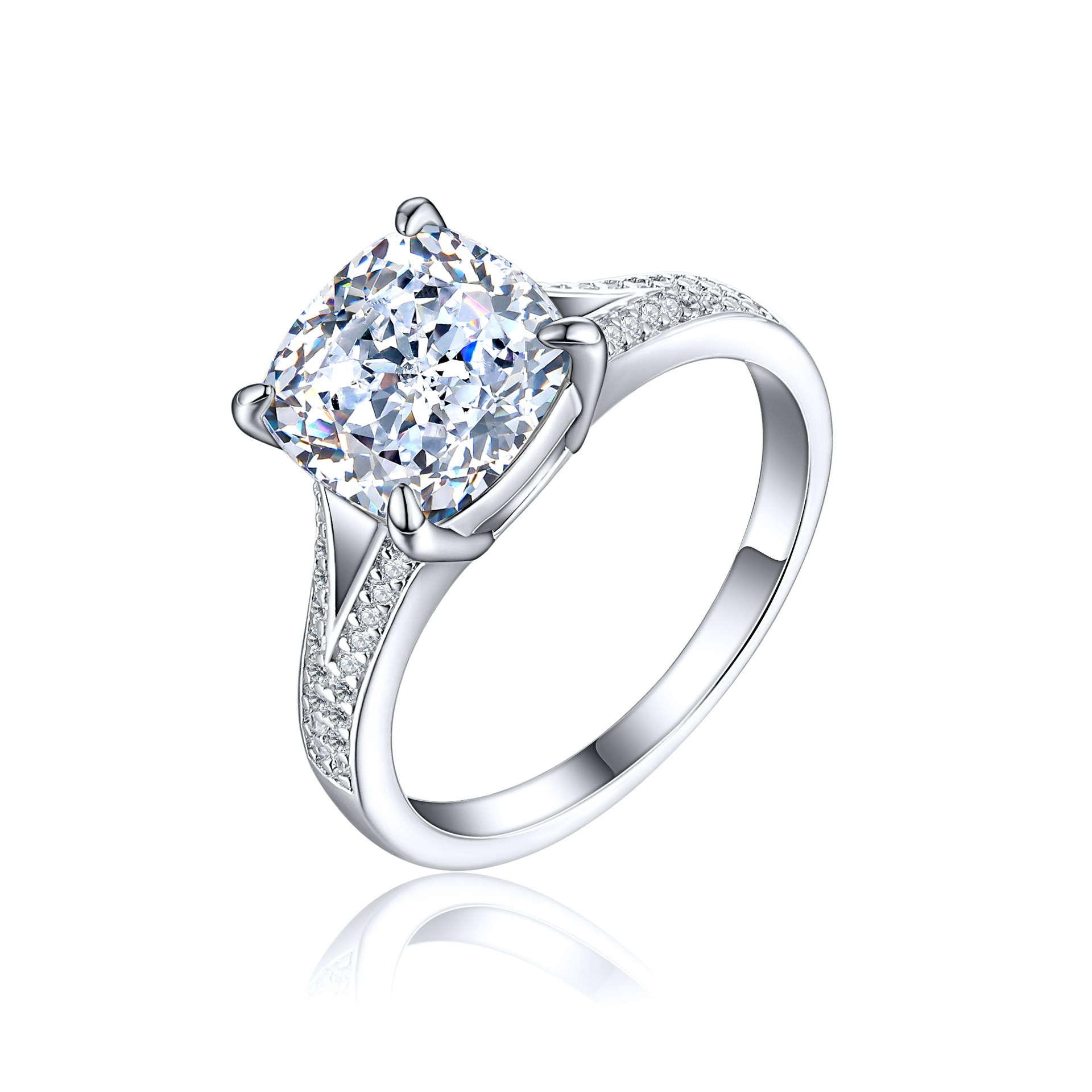 7g Weight High Carbon Diamond Inlay Material Rings Classification 1 Piece Quantity Holiday, Daily Occasion 925 Sterling Silver Material Geometric Pattern Women's Gender Inlay Design Simple Style, Classic Style Style 925 Sterling Silver High Carbon Diamond Geometric Rings 4