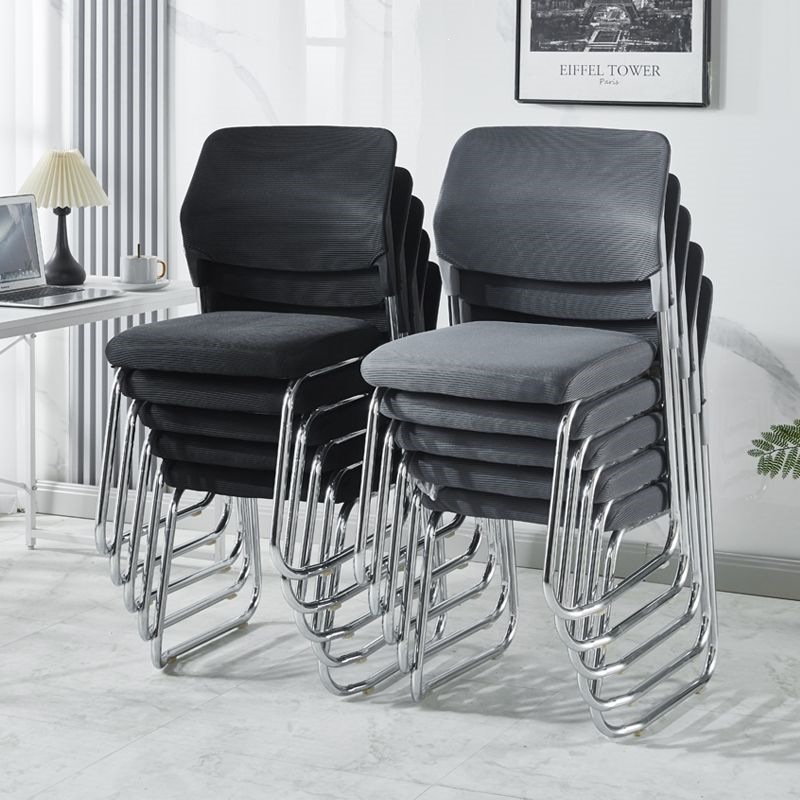 Installation-Free Office Chair, Simple Computer Chair, Home Use, Comfortable for Long Sitting, Mahjong Staff Meeting Training Chair with Backrest