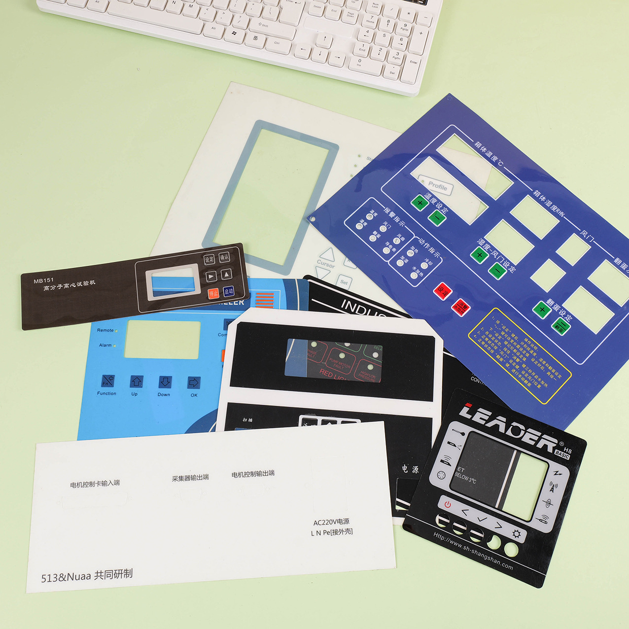 仪器仪表耐高温磨砂薄膜开关pvc铭牌PC面板标牌亚克力触控面板贴