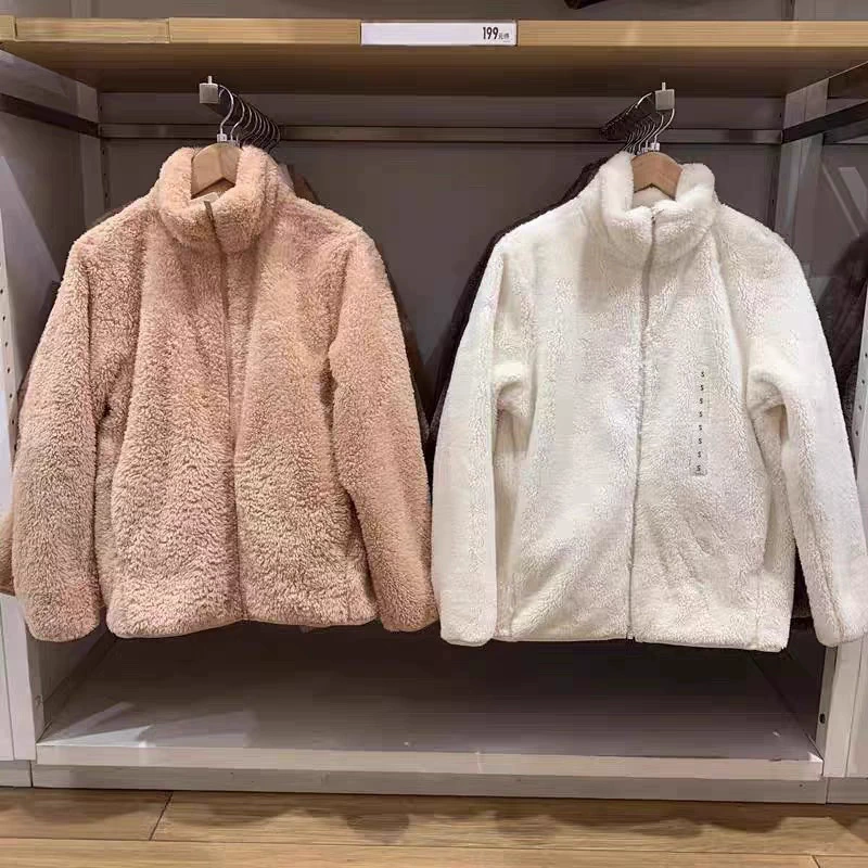 Японский одиночный женский бархат с флисом на молнии куртка куртка с длинными рукавами куртка осень-зима новый 470137