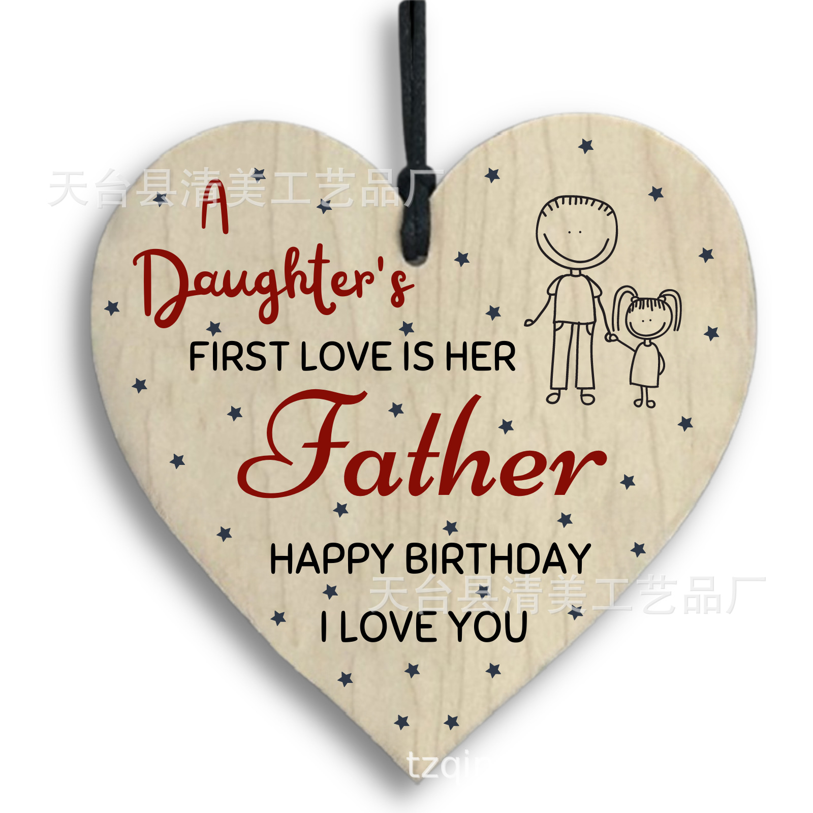 Colgante de pieza de madera de amor estilo amor 1 paquete