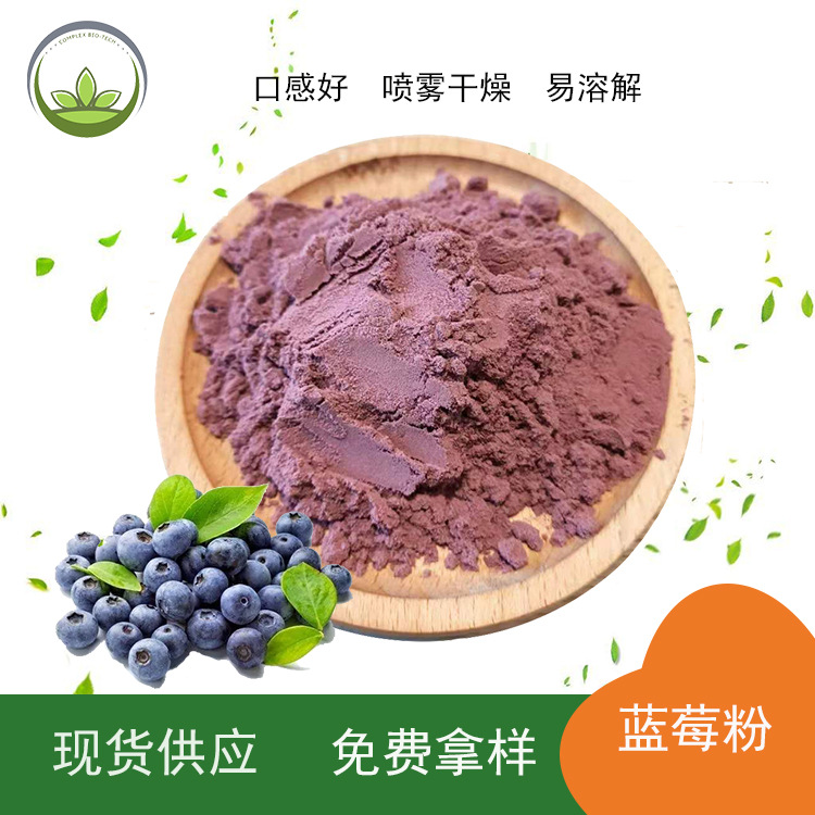 原材料厂家直供 蓝莓粉 食品级 蓝莓浓缩汁粉 固体饮料 100g/袋