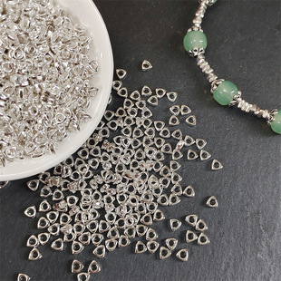 Triangle broken silver Spacer all-match spacer beads loose beads handmade diy bracelet necklace beaded jewelry alloy accessories