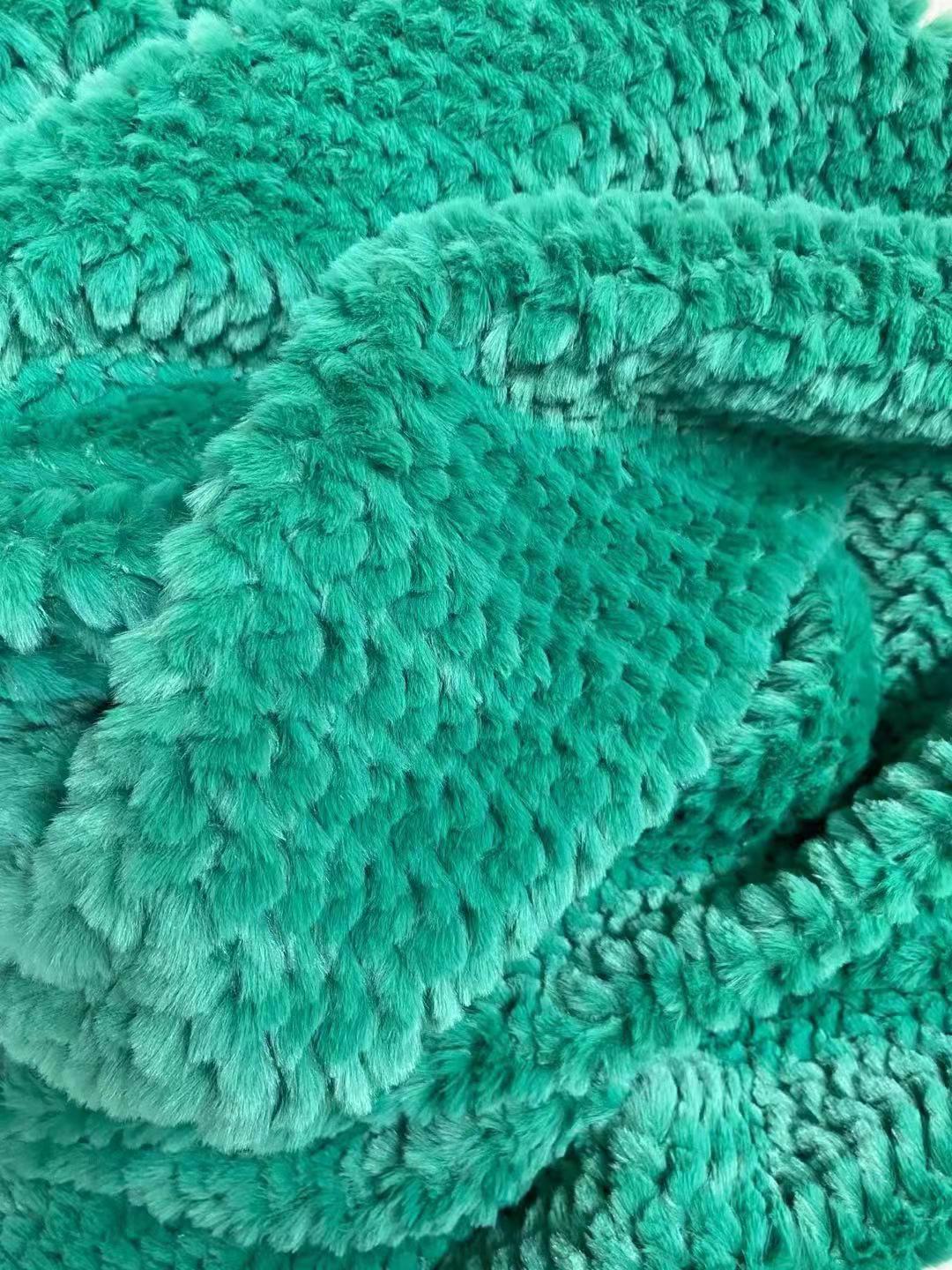 Conejo trenzado nuevo producto, conejo trenzado, pelo de conejo imitación, ropa de cepillo de flores, chaqueta, bolsa, tela de piel imitación