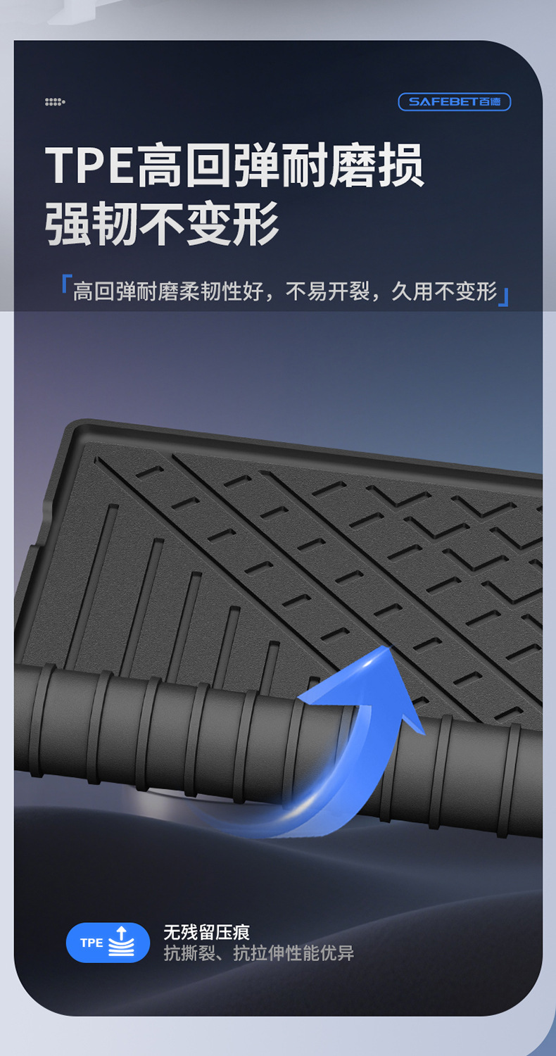 Suitable for Fang Cheng Bao Titanium 7, Titanium 3, and Leopard 5 Flash Charging Version Vehicles, All-Weather Tpe Car Trunk Mat