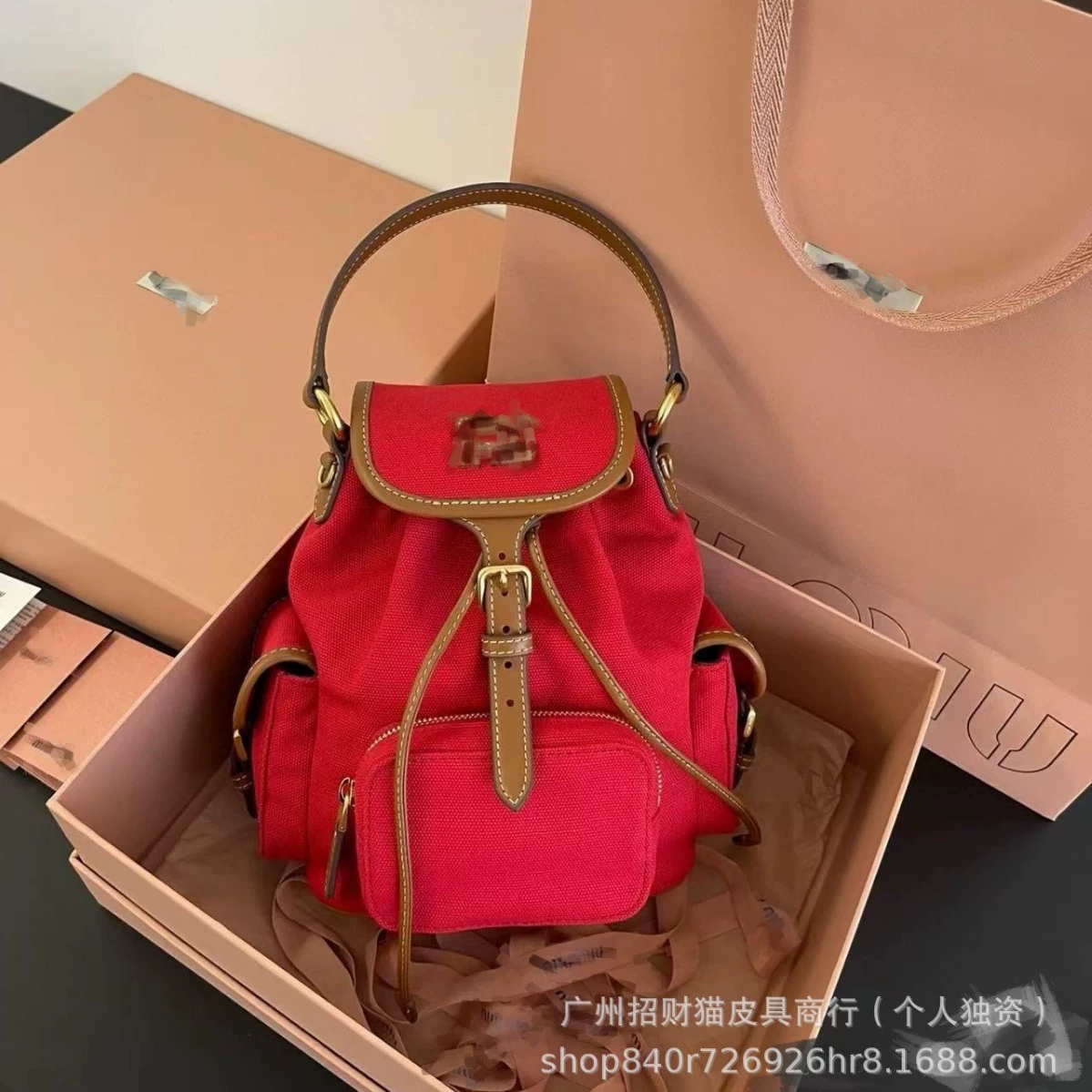 Miu Miao ins Nethong тот же повседневный холст рюкзак для колледжа стиль алфавита рюкзак 2025 новые японские и корейские сумки