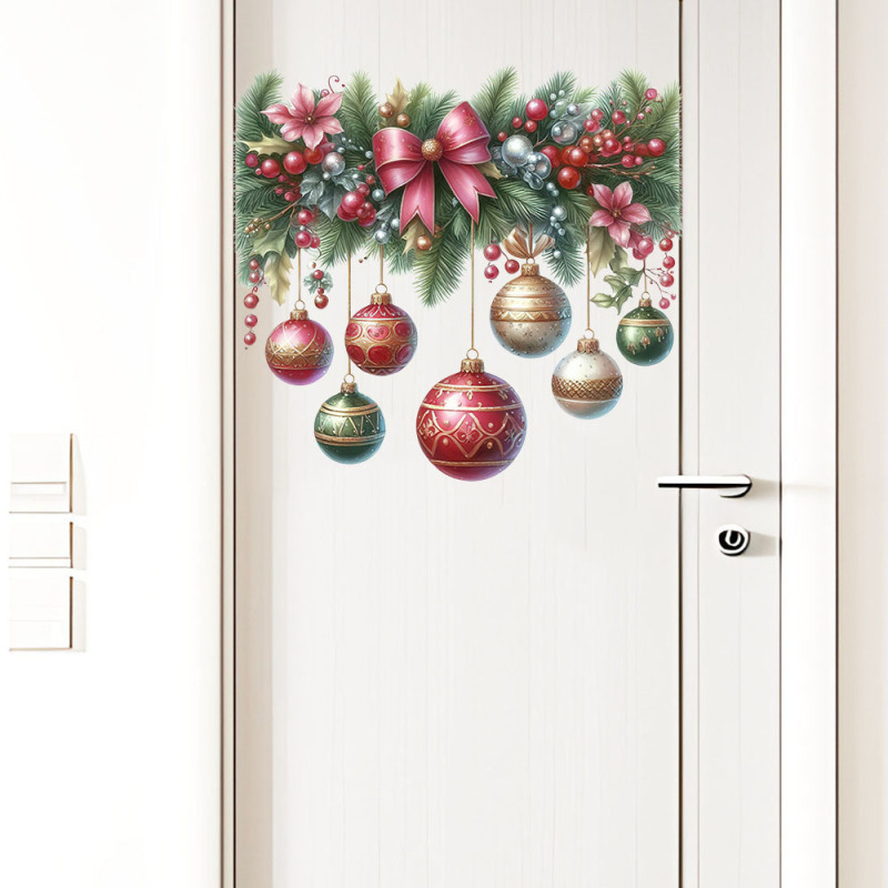 昆尚品の新型クリスマスボールの蝶結びのドアは自分で壁を貼り付けて客間の寝室の廊下の装飾画のSD-49を貼ります。|undefined