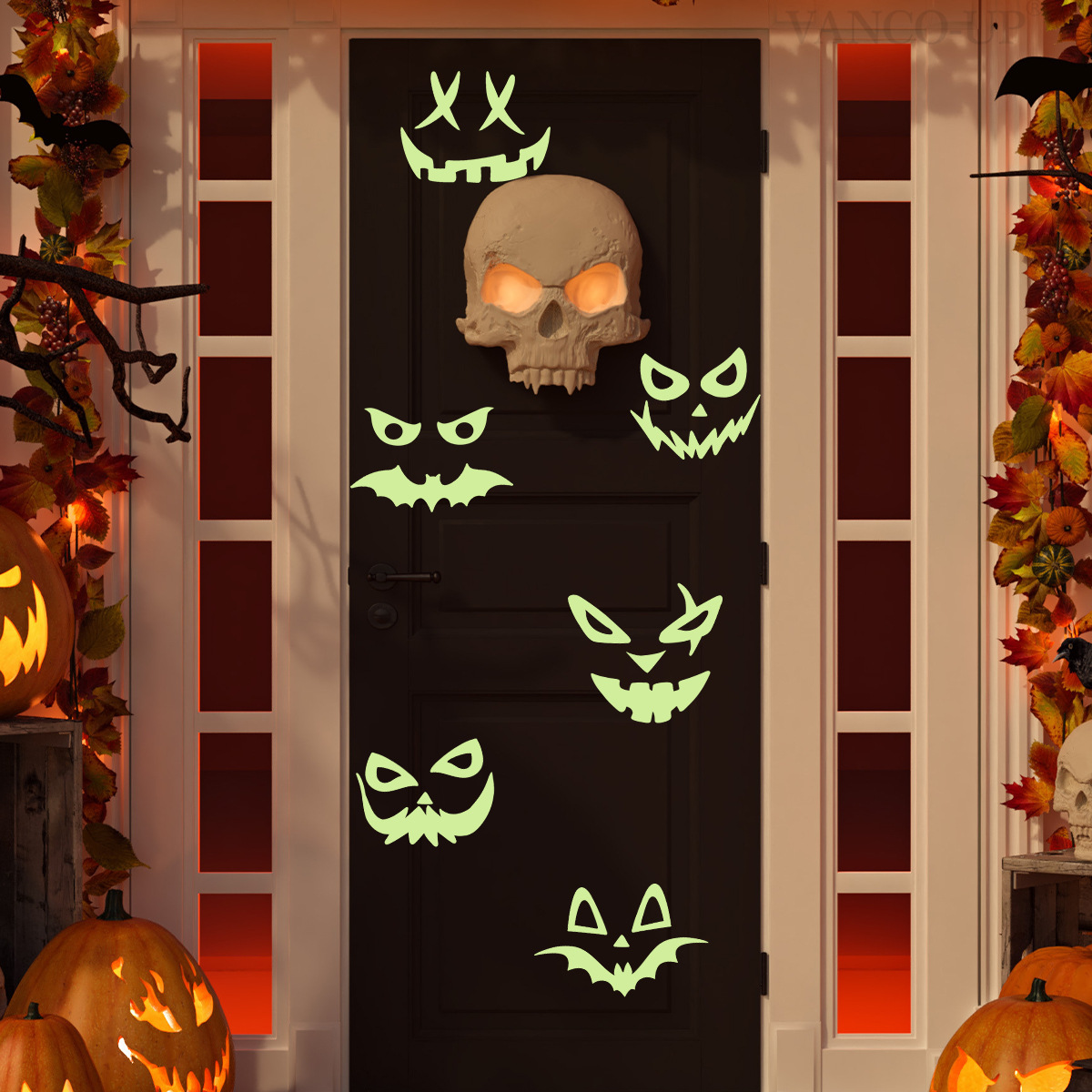 Glow In The Dark Halloween Wall Stickers For Home And Store Decor_voghion.com