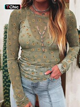 H 83366 Sweet Floral Long Sleeve Top �黨�L������ �羳�W����