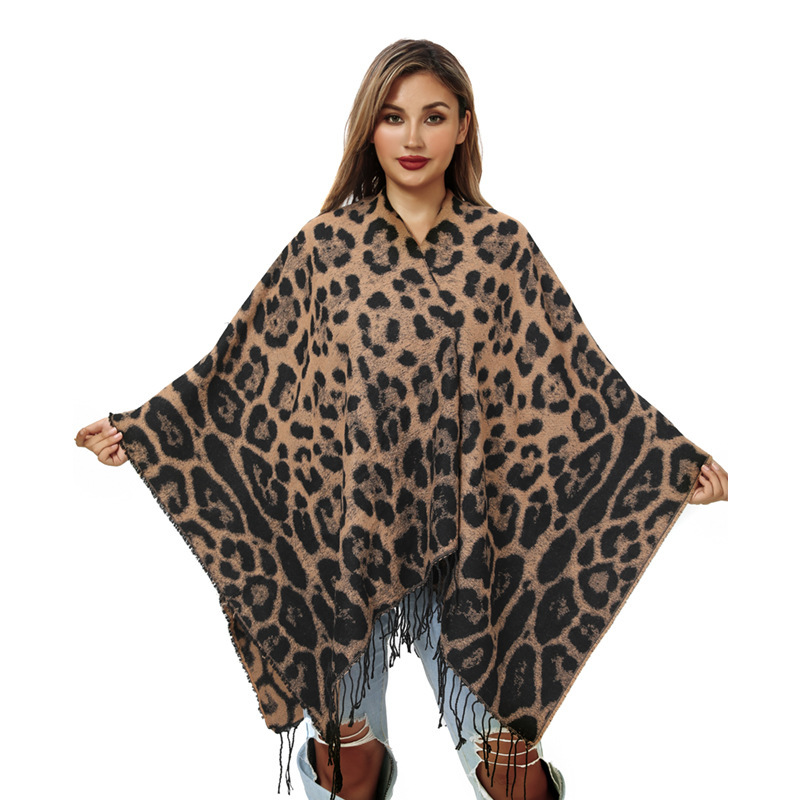 retro knitted demi-season keep warm cloak
