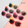 Children's sunglasses suitable for men and women girl's, cartoon fashionable glasses solar-powered, toy, new collection, 2023