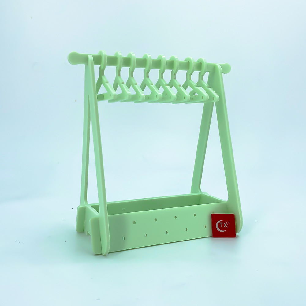 Cute Simple Style Solid Color Plastic Jewelry Rack display picture 3