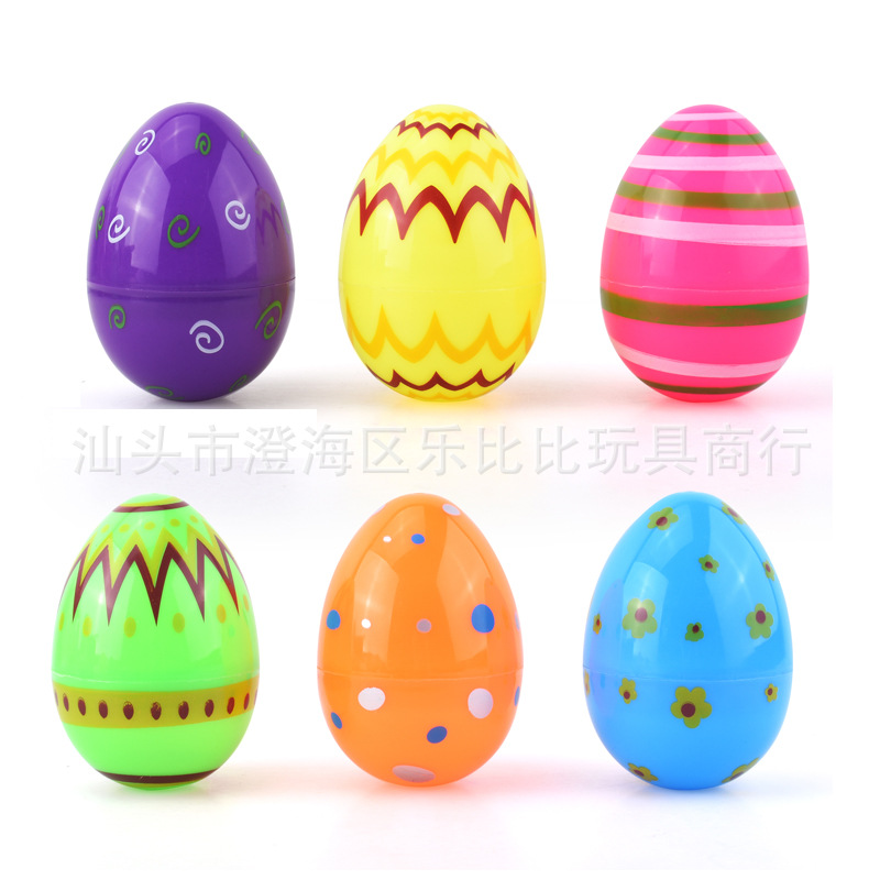 Color de Pascua cesto de cáscara de huevo relleno apertura caramelo DIY partido sorpresa huevo decoración ornamento pequeño juguete