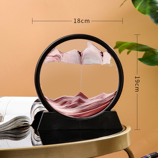 블랙 프레임 7inch 라운드 커피 샌드