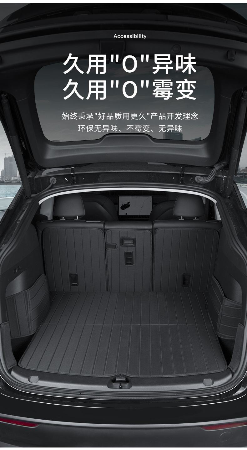 Suitable for the New Model 3Yyl Tesla Integrated Trunk Mat, Full Coverage Backrest Trunk Mat, Trunk Mat Wholesale