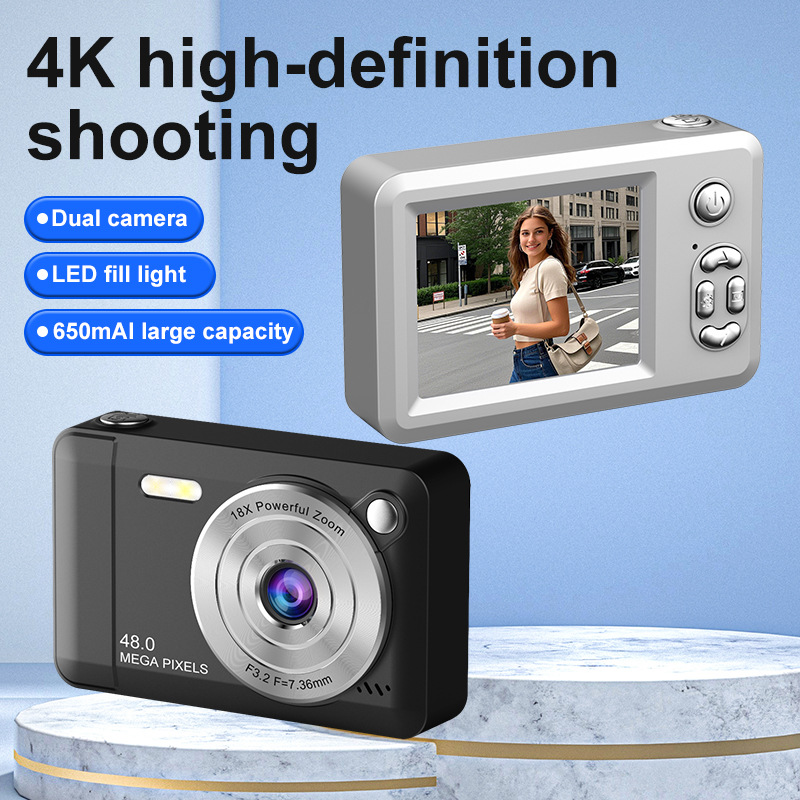 新款高清数码相机学生党便宜可拍照上传手机美颜随身便携复古批发