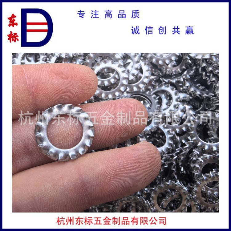 316不锈钢带齿垫片止动垫圈外内锯齿垫圈防松垫片M10