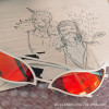 The same sunglasses of the young sunglasses female One Piece Airlines King Anime Dorifoming Glasses Male Cat Eye Musto