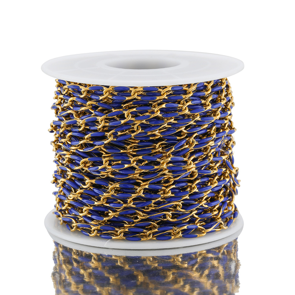 Color Block Pattern 1 Piece 1m 304 Stainless Steel Color Block Chain