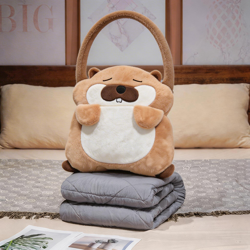Cojín Manta 2 en 1 de Peluche y Algodón de Seda