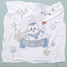 夏季薄款婴儿双层纱布竹纤维浴巾新生儿童宝宝盖被盖毯柔软吸水批