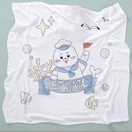 婴童毛浴巾;围嘴围兜;抱被抱毯