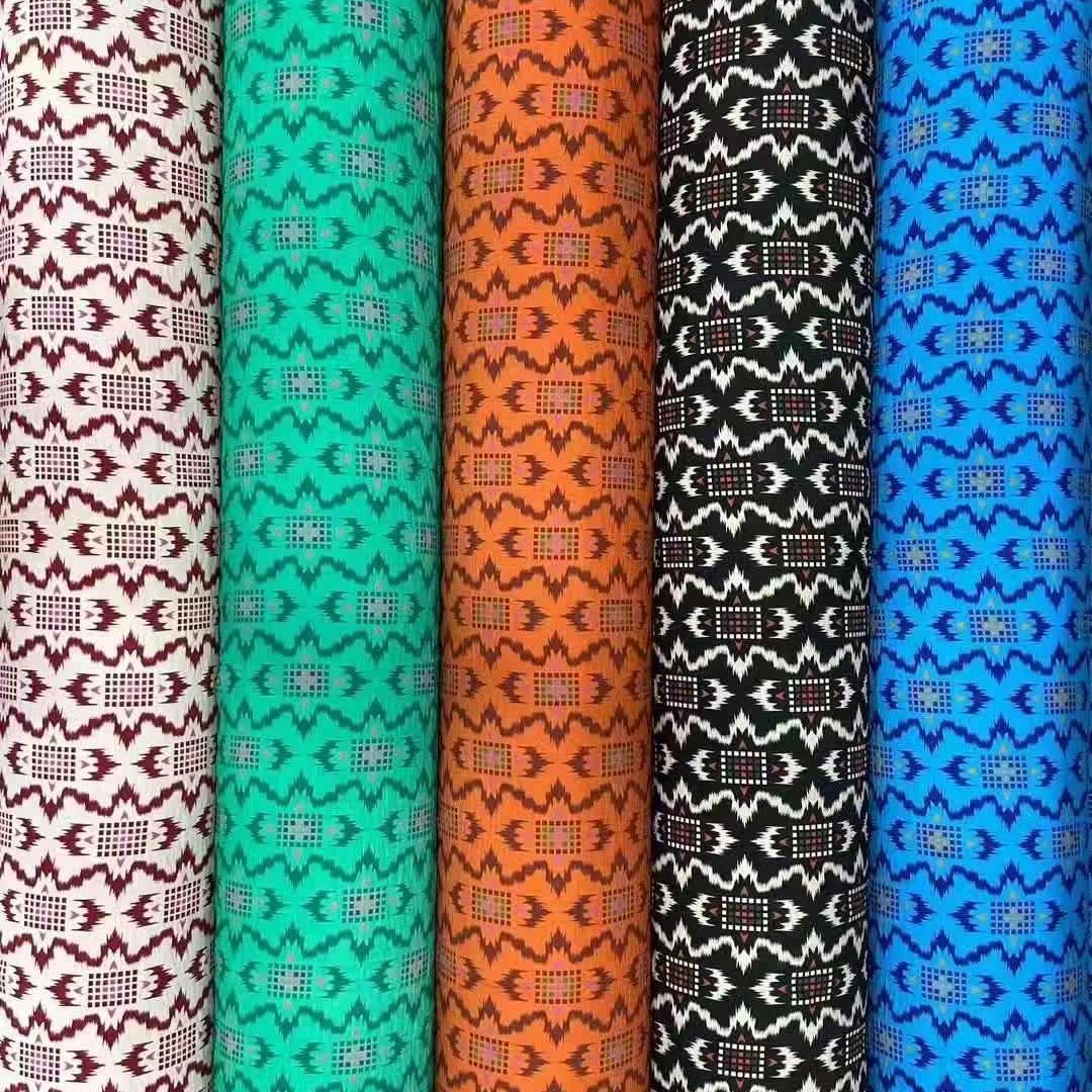 现货锦棉竹节单丝人棉布料连衣裙衬衣裙印花面料女装透气布批发