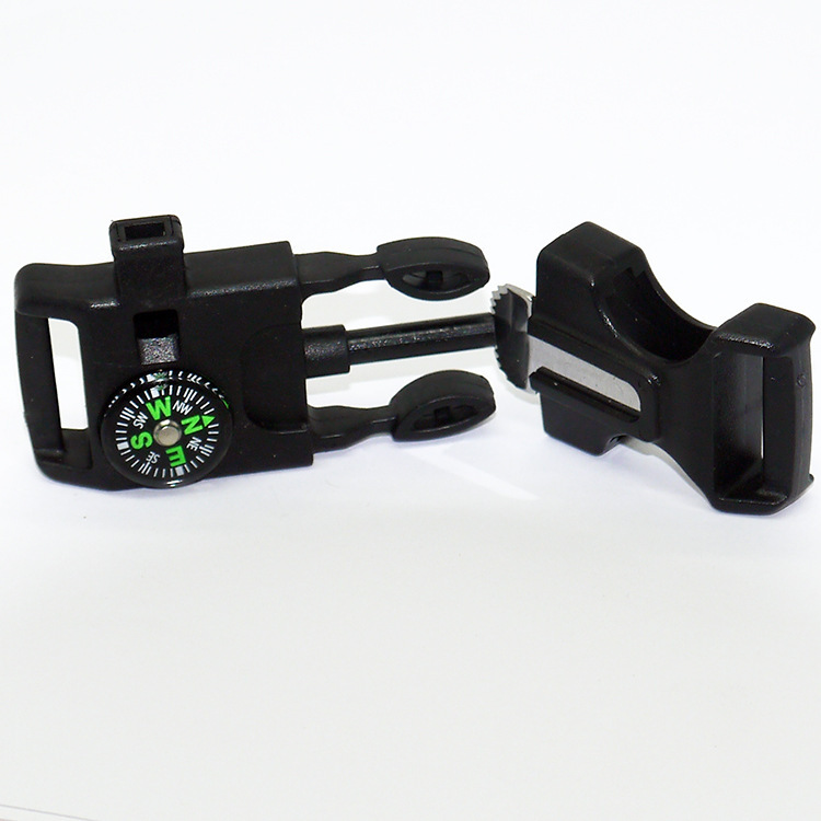 Flintstone Blade Outdoor Multifunctional Flintstone Whistle Plastic Buckle Umbrella Rope Woven Accessories Luggage Accessories