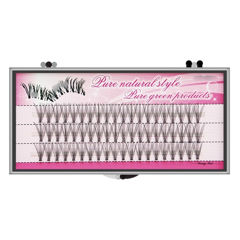 Al por mayor espantapájaros 0,1 natural solo racimo garra de pollo pelo grueso hot melt injerto segmento 10P simulación pestañas postizas