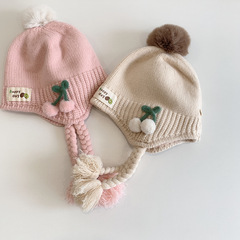 嬰兒帽子冬季加里布新款男寶寶女寶寶嬰幼兒寶寶護耳帽兒童毛線帽