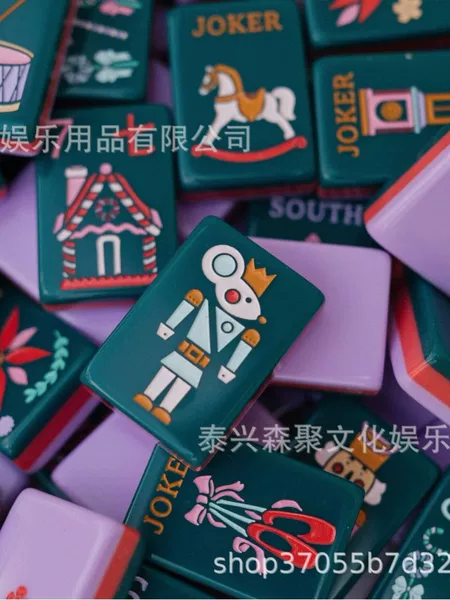 Nutcracker Factory's new American mahjong tiles are available for cross-border sales. These American-style acrylic three-layer mahjong tiles support engraving and image customization
