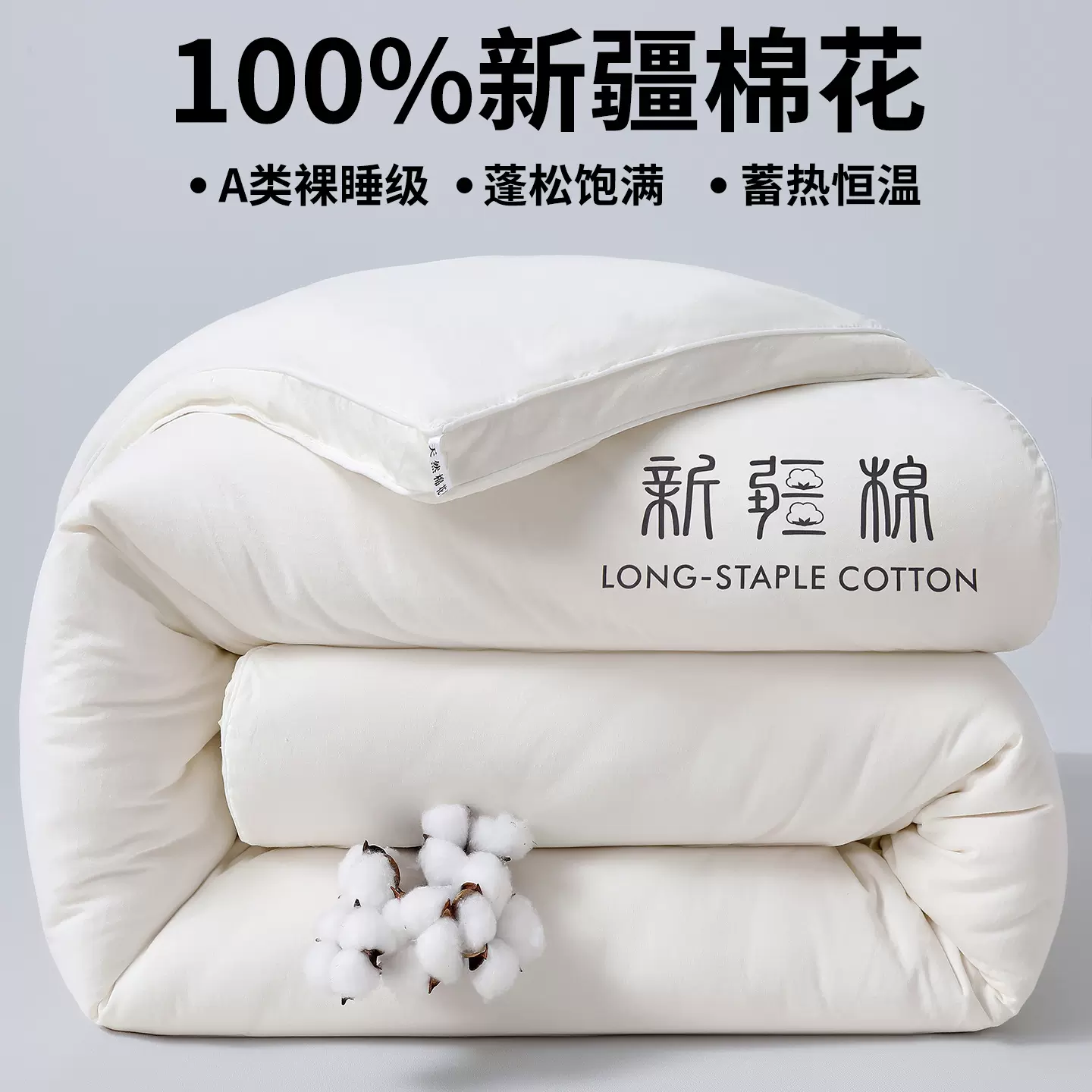 A类100%新疆棉花被加厚冬被春秋被纯棉被子学生宿舍全棉保暖被芯