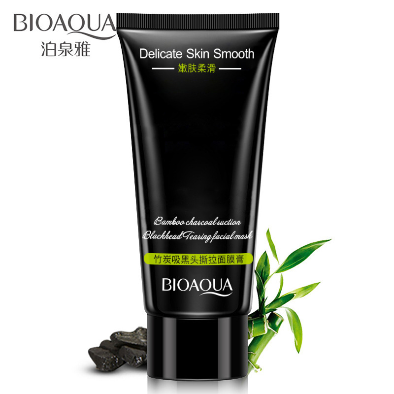Boquanya carbón de bambú blackhead peeling máscara crema limpieza profunda blackhead acné área T máscara nasal al por mayor