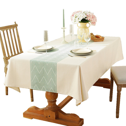 Cross-border Nordic thickened tablecloth anti-scalding rectangular coffee table towel household cotton and linen waterproof tablecloth wholesale dropshipping