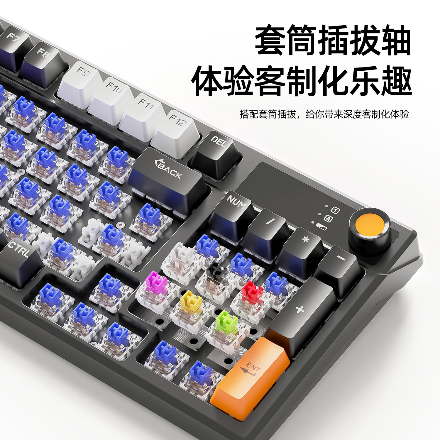 MK95 teclado mecánico de tres modos personalizado 98 matriz de juegos de deportes electrónicos teclado de oficina completa tecla intercambiable en caliente