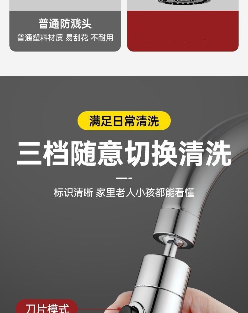 Kitchen faucet extender, anti-splash water wonder, universal universal sink, universal joint, faucet, pressurized shower head Application Scenario