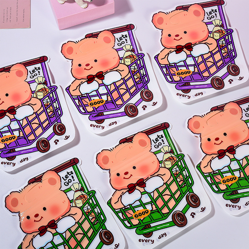 かわいい漫画のクマの特殊な形のプラスチック製のハンドバッグおもちゃスナック自己密封包装袋ヘアピン小物ギフトバッグ|undefined