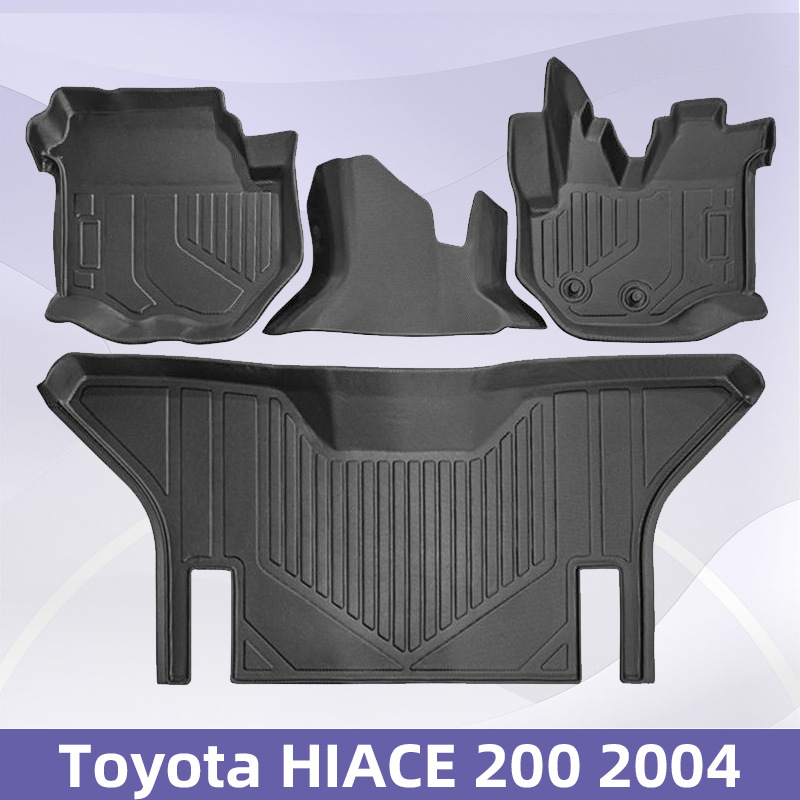 Aplicable a TOYOTA HIACE 200 2004 3D para todo el tiempo TPE para el timón derecho almohadilla de pie almohadilla del maletero