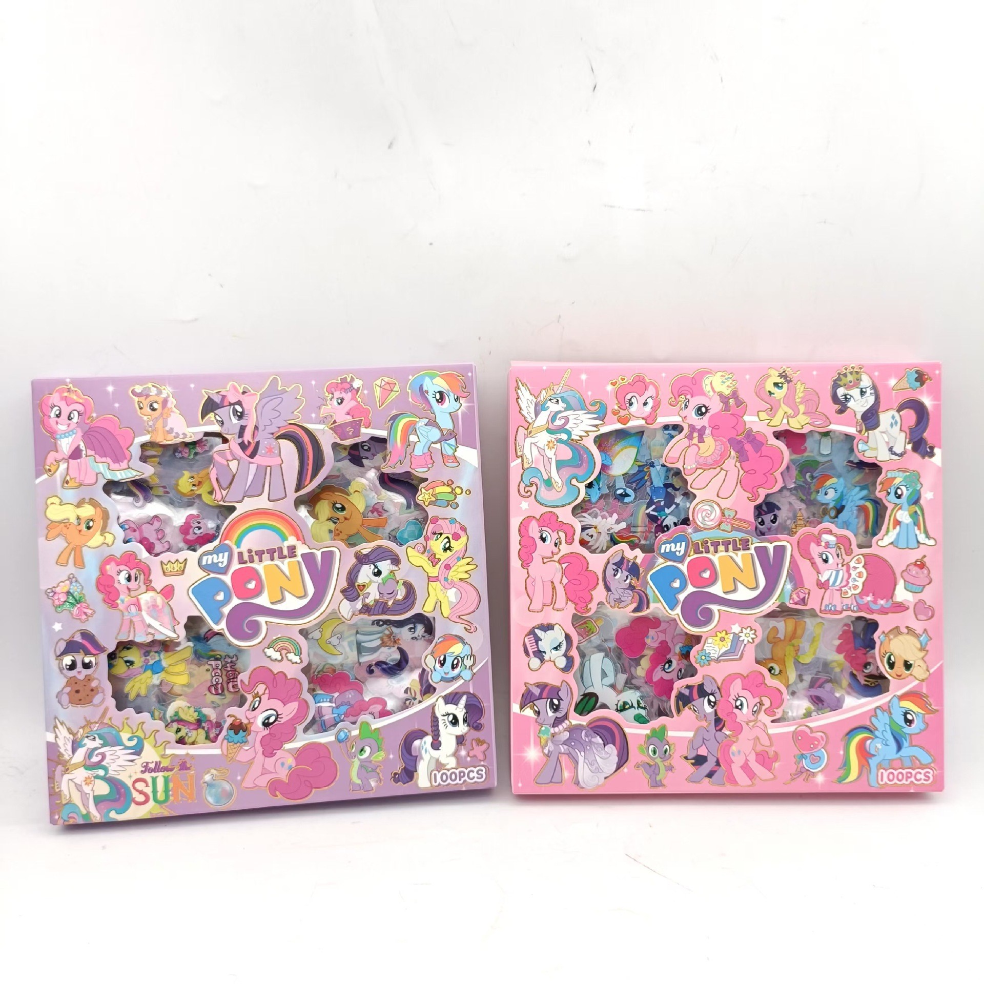 Sanrio Cultural y Creativo Moe Star Party 100 en PET Pegatinas impermeables transparentes Stitch Children's Kapi Hand Cart Periférico