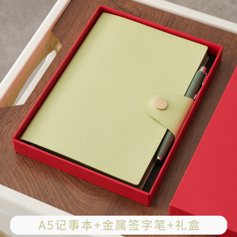 可拍软皮a5商务记事本本子搭扣书签日记本高颜值笔记本套装定制|undefined
