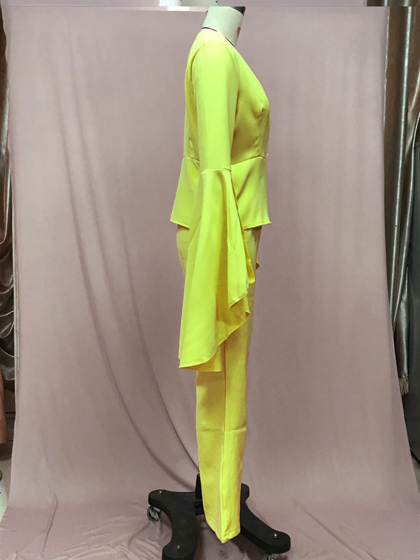 GraceChic 2025 Spring New Goddess Style Elegant Fashion Blazer Jacket High Waist Flared Pants Two-Piece Set For Women_voghion.com