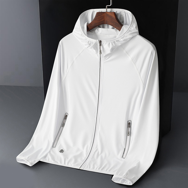 男性とカップルのための工場直販日焼け止め服夏薄い通気性抗 UV アイスシルク釣り日焼け止め服超薄型アウター|undefined