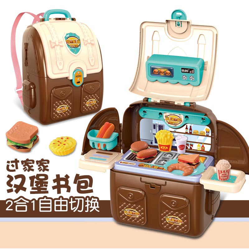 Juguetes de cocina para niños simulación de chicas maquillaje herramientas de cocina maleta de mesa de comedor conjunto de utensilios médicos
