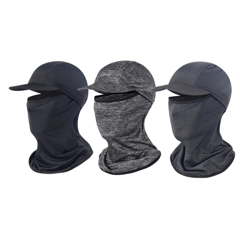 Verano nylon protector solar sombrero máscara de bicicleta sombrero deportivo al aire libre hielo sombrero de cuello sombrero de protección solar