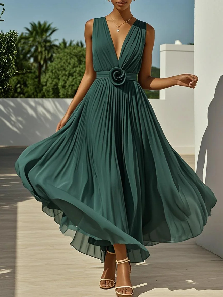 Europa y Estados Unidos trajes de mujer transfronterizos Amazon gran estilo francés temperamento sin mangas damas de honor vestido de boda image 6