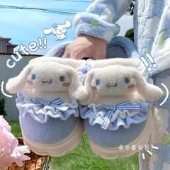 Guigui Dog Cotton Slippers Women's Autumn and Winter 2023 New Indoor Home Furnishing Feeling Cute Internet Celebrity Thick-soled Cotton Slippers