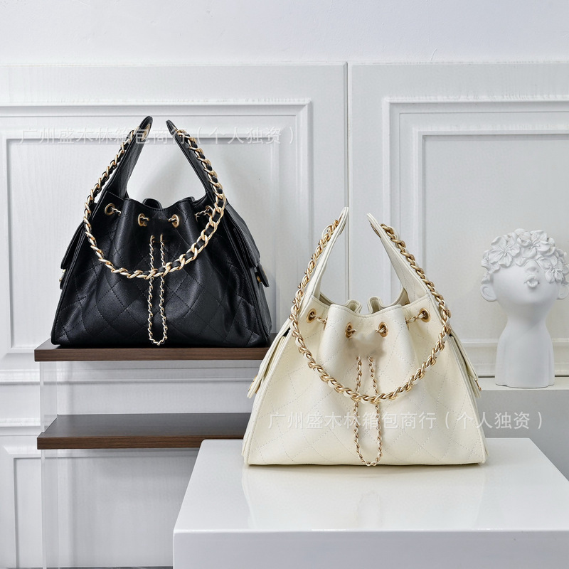 クロスボーダー 25s Xiaoxiangfeng 25bag ヒッピーホーボー牛革脇の下バッグ菱形チェーン巾着ファッションショルダーレディースバッグ|undefined