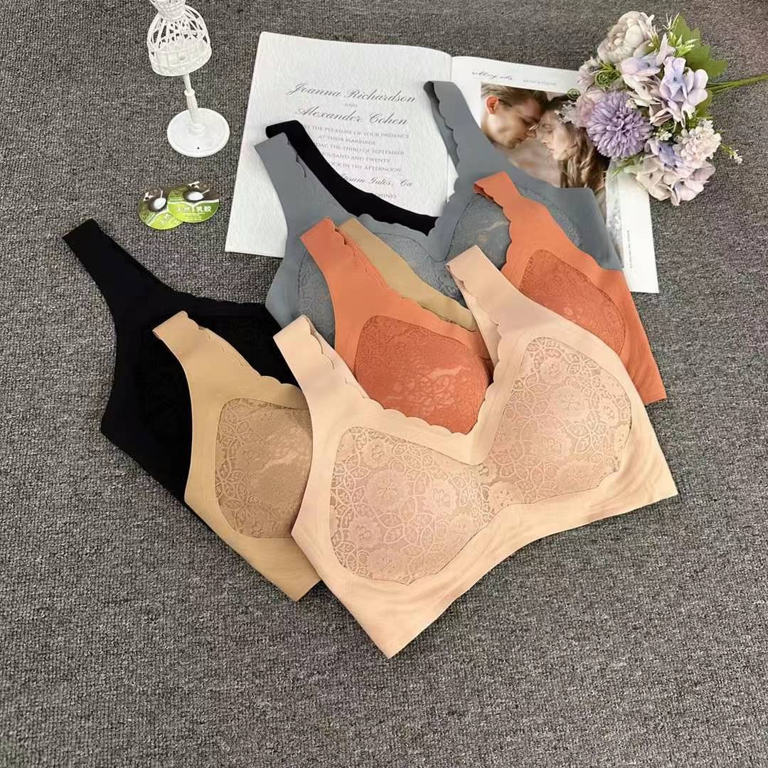 Nuevo algodón de látex sin marcas de alta calidad, chaleco de mujer sin anillo de acero, bra de yoga, ropa interior deportiva, mujer al por mayor