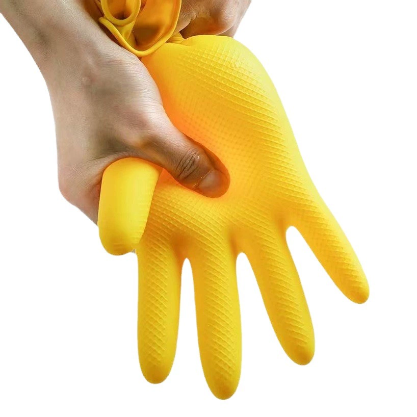 Утолщенные латексные перчатки для мытья посуды для уборки кухни, домашние перчатки, Нескользящие автомойки, водонепроницаемые маслостойкие перчатки, прямые продажи с фабрики