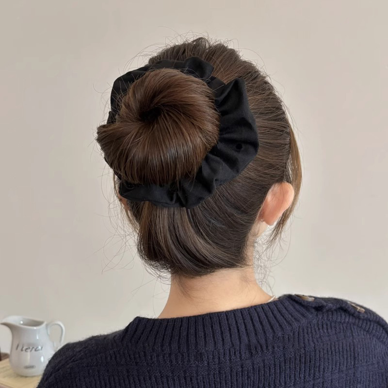 Temperamento arco ondulado punto de intestino grueso anillo de cabello de mujer bola de cabeza cuerda de cabello de alta elasticidad de banda de goma duradera tocado de cabello